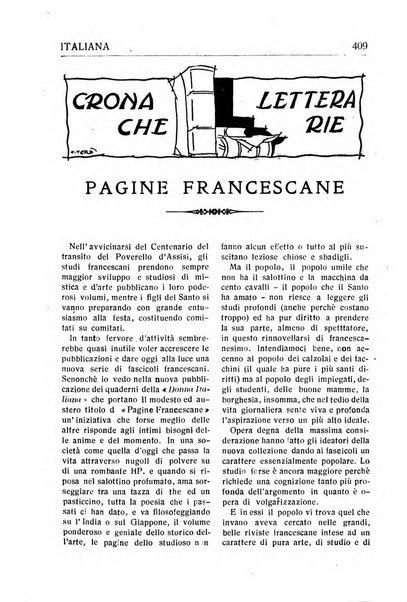 La donna italiana rivista mensile di lettere, scienze, arti e movimento sociale femminile