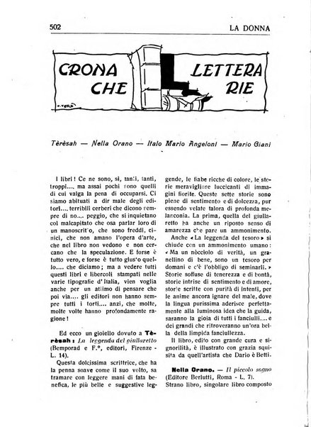 La donna italiana rivista mensile di lettere, scienze, arti e movimento sociale femminile