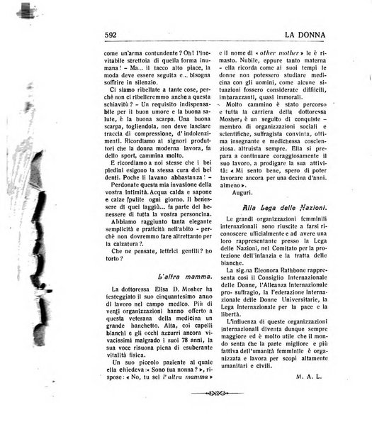 La donna italiana rivista mensile di lettere, scienze, arti e movimento sociale femminile