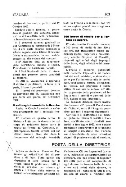 La donna italiana rivista mensile di lettere, scienze, arti e movimento sociale femminile