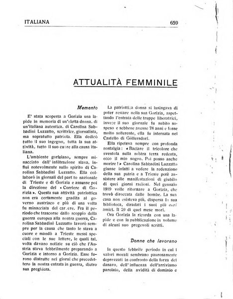 La donna italiana rivista mensile di lettere, scienze, arti e movimento sociale femminile