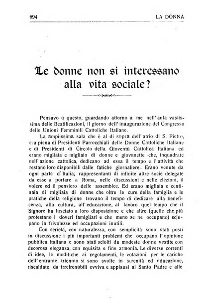La donna italiana rivista mensile di lettere, scienze, arti e movimento sociale femminile
