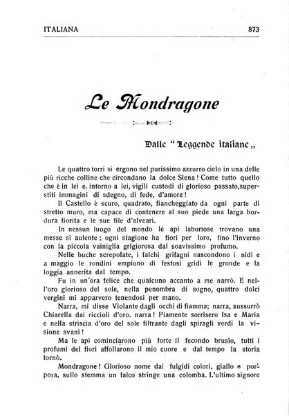 La donna italiana rivista mensile di lettere, scienze, arti e movimento sociale femminile