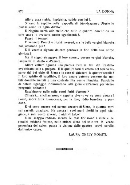 La donna italiana rivista mensile di lettere, scienze, arti e movimento sociale femminile