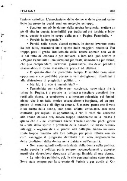 La donna italiana rivista mensile di lettere, scienze, arti e movimento sociale femminile