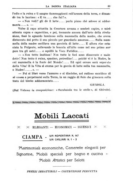 La donna italiana rivista mensile di lettere, scienze, arti e movimento sociale femminile