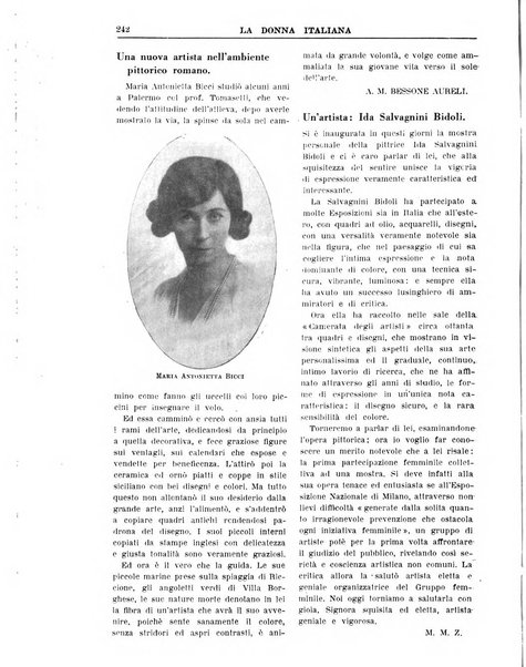 La donna italiana rivista mensile di lettere, scienze, arti e movimento sociale femminile