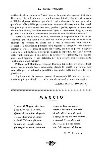 La donna italiana rivista mensile di lettere, scienze, arti e movimento sociale femminile