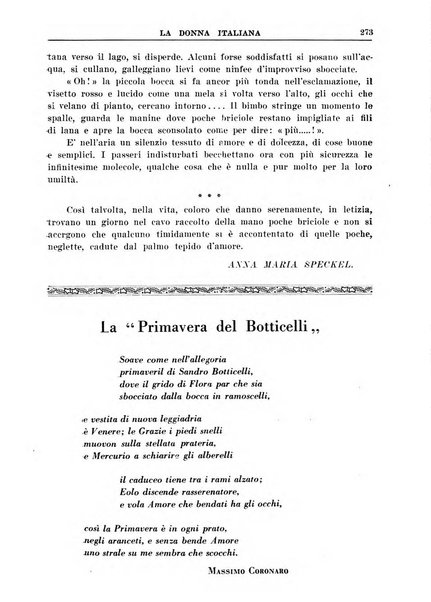 La donna italiana rivista mensile di lettere, scienze, arti e movimento sociale femminile