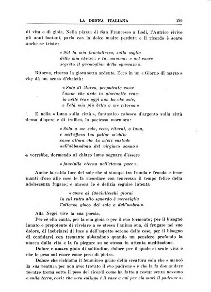 La donna italiana rivista mensile di lettere, scienze, arti e movimento sociale femminile