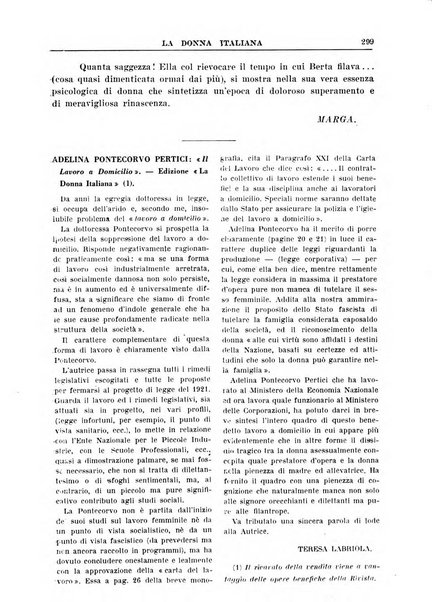 La donna italiana rivista mensile di lettere, scienze, arti e movimento sociale femminile