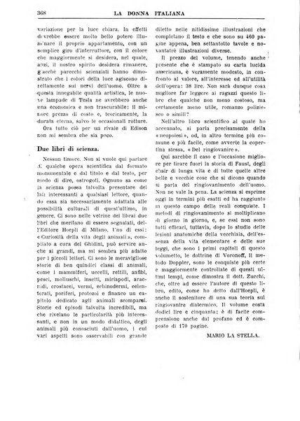 La donna italiana rivista mensile di lettere, scienze, arti e movimento sociale femminile