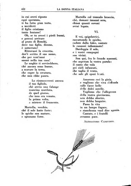 La donna italiana rivista mensile di lettere, scienze, arti e movimento sociale femminile