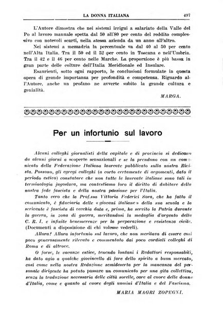 La donna italiana rivista mensile di lettere, scienze, arti e movimento sociale femminile