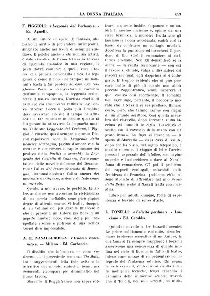 La donna italiana rivista mensile di lettere, scienze, arti e movimento sociale femminile