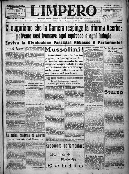 L' impero : quotidiano politico