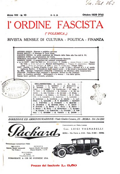 L'ordine fascista polemica