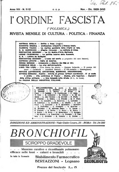 L'ordine fascista polemica