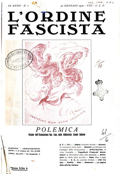 L'ordine fascista polemica