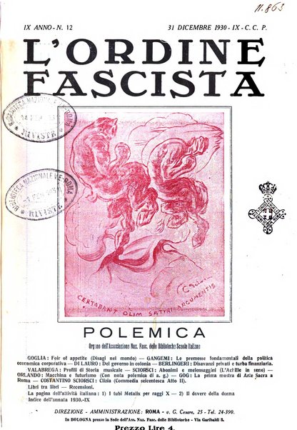 L'ordine fascista polemica