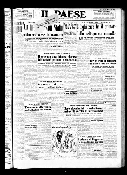 Il paese : quotidiano democratico del mattino