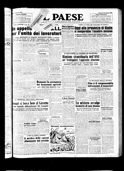 Il paese : quotidiano democratico del mattino