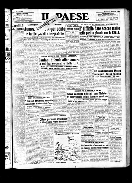 Il paese : quotidiano democratico del mattino