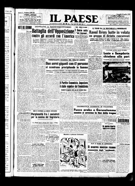 Il paese : quotidiano democratico del mattino