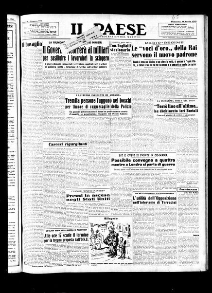 Il paese : quotidiano democratico del mattino