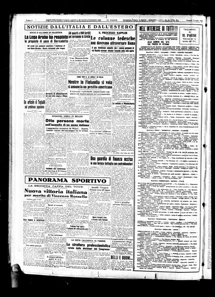 Il paese : quotidiano democratico del mattino