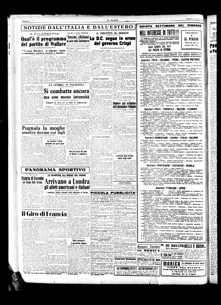 Il paese : quotidiano democratico del mattino