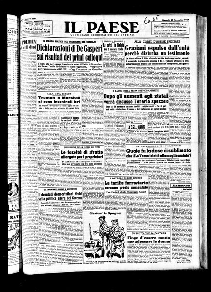 Il paese : quotidiano democratico del mattino