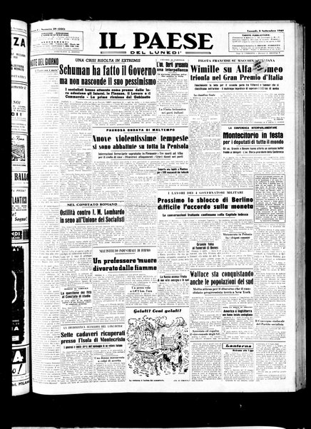 Il paese : quotidiano democratico del mattino