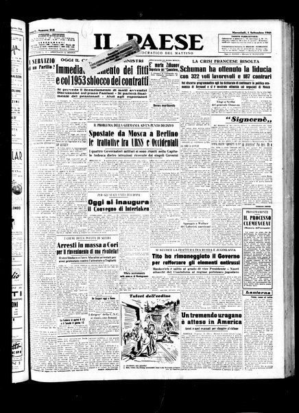 Il paese : quotidiano democratico del mattino