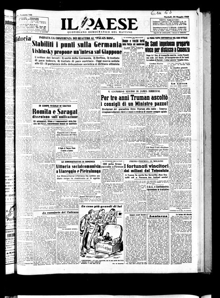 Il paese : quotidiano democratico del mattino