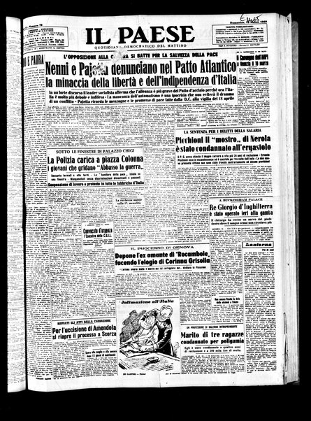 Il paese : quotidiano democratico del mattino