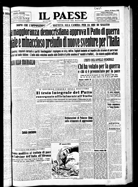 Il paese : quotidiano democratico del mattino