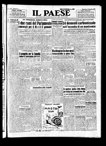 Il paese : quotidiano democratico del mattino