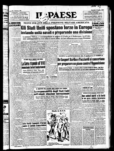 Il paese : quotidiano democratico del mattino