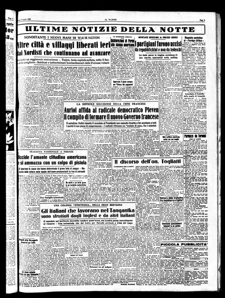 Il paese : quotidiano democratico del mattino