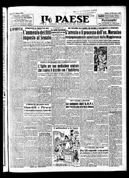 Il paese : quotidiano democratico del mattino