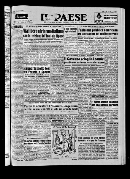 Il paese : quotidiano democratico del mattino