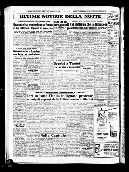 Il paese : quotidiano democratico del mattino