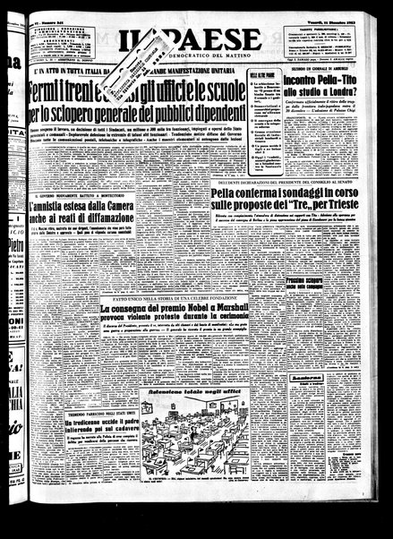 Il paese : quotidiano democratico del mattino