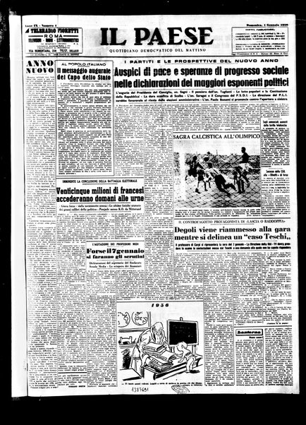 Il paese : quotidiano democratico del mattino