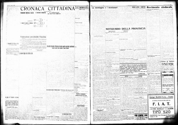 La provincia di Bolzano : quotidiano del Partito nazionale fascista