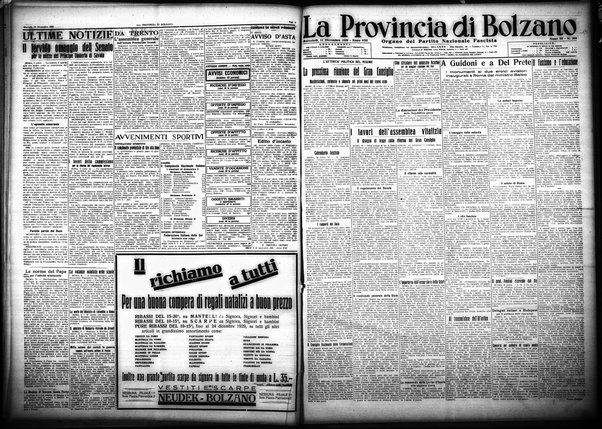 La provincia di Bolzano : quotidiano del Partito nazionale fascista