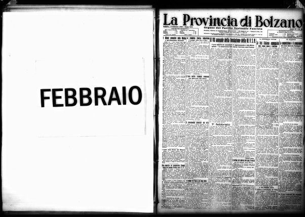 La provincia di Bolzano : quotidiano del Partito nazionale fascista