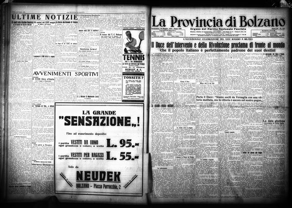 La provincia di Bolzano : quotidiano del Partito nazionale fascista