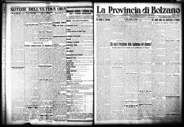 La provincia di Bolzano : quotidiano del Partito nazionale fascista